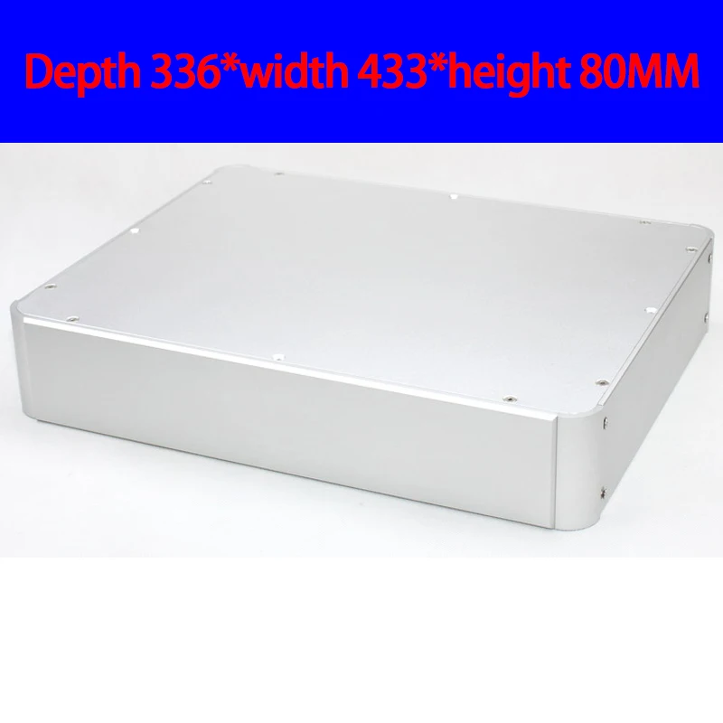 

KYYSLB 336*433*80MM WA93 All Aluminum DAC Amplifier Chassis Box House DIY Enclosure with Feet Screws Amplifier Case Shell