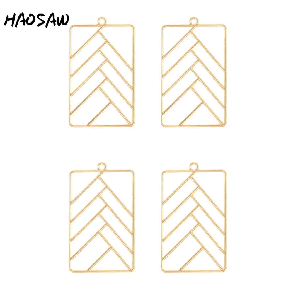 HAOSAW 25*42MM 6Pcs/Lot Alloy Rectangle Charm/Triangle Stacked/Window Hollow Hand Made Earring Findings/Handmade Jewelry Charm
HAOSAW 25*42MM 6Pcs/Lot Alloy Rectangle Charm/Triangle Stacked/Window Hollow Hand Made Earring Findings/Handmade Jewelry Charm