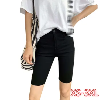 Knee Length Denim Shorts Women Elastic High Waist Biker Shorts Jean Shorts Women Summer 2020 Black Streetwear
Knee Length Denim Shorts Women Elastic High Waist Biker Shorts Jean Shorts Women Summer 2020 Black Streetwear