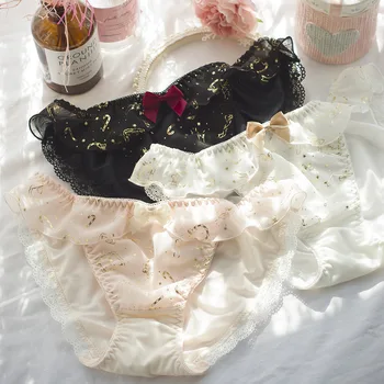 Princess sweet lolita underwear Japanese girl Bronze Star lace Edge Butterfly Knot Fat Milk Silk Soft Girls' Underwear XWZ031
Princess sweet lolita underwear Japanese girl Bronze Star lace Edge Butterfly Knot Fat Milk Silk Soft Girls' Underwear XWZ031