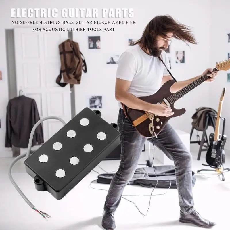 Electric Guitar Bass Pickup Voice Amplifier 4 String Plastics and Metals Sing Treble Radical Homonym for Precise P Guitar Bridge
Electric Guitar Bass Pickup Voice Amplifier 4 String Plastics and Metals Sing Treble Radical Homonym for Precise P Guitar Bridge