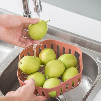 Fruit Basket Reusable Kitchen Creative Drainage Basket Home Fruit Basket Colour Washing Pot Multi-Function Receiving Basket 
Fruit Basket Reusable Kitchen Creative Drainage Basket Home Fruit Basket Colour Washing Pot Multi-Function Receiving Basket
