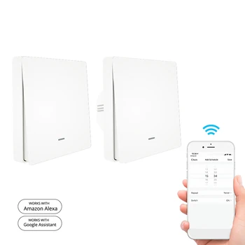 New 90-250V Wifi Smart Switch Wall Switch Voice Control APP Remote Control Timer Countdown Function Compatible with Alexa Google
New 90-250V Wifi Smart Switch Wall Switch Voice Control APP Remote Control Timer Countdown Function Compatible with Alexa Google