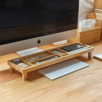 Bamboo Office Table Organizer Computer Keyboard Rack Office Desktop Multifunctional Storage Shlef for Cables/Phone/Stationery
Bamboo Office Table Organizer Computer Keyboard Rack Office Desktop Multifunctional Storage Shlef for Cables/Phone/Stationery