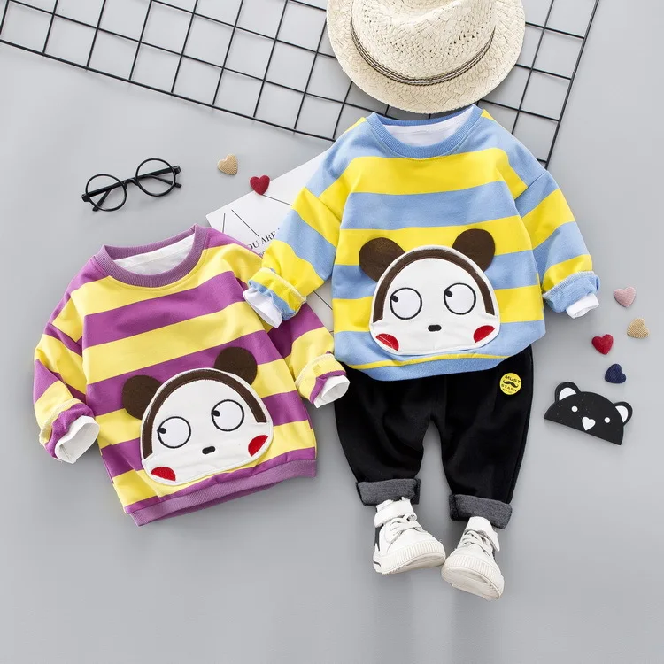 2020 New Style Spring And Autumn Baby Set Cartoon Wide Stripe Monkey Printing Two-Piece Set
2020 New Style Spring And Autumn Baby Set Cartoon Wide Stripe Monkey Printing Two-Piece Set