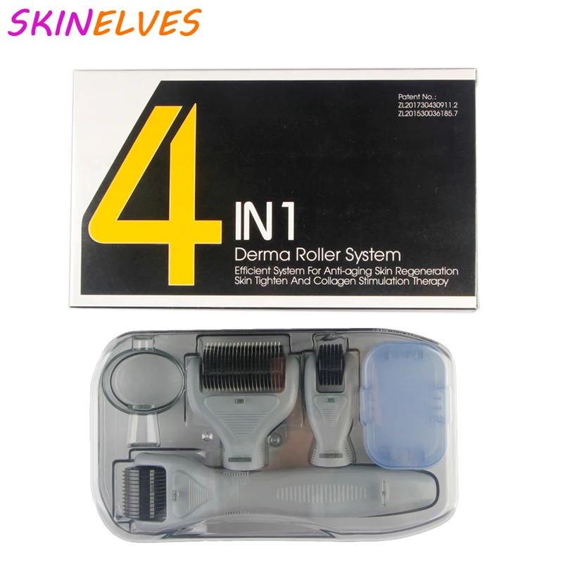 SKINELVES DRS 4in1 Derma Roller Kit MicroNeedle Dermaroller Micro Needle Roller System For Skin Face Skin Care Tool
SKINELVES DRS 4in1 Derma Roller Kit MicroNeedle Dermaroller Micro Needle Roller System For Skin Face Skin Care Tool