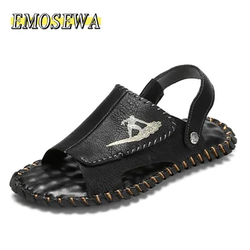 EMOSEWA Genuine Leather Shoes Men Slippers Summer Deodorant Sandals Casual Men Beach Shoes Fashion Men Flip Flops Sandalias
EMOSEWA Genuine Leather Shoes Men Slippers Summer Deodorant Sandals Casual Men Beach Shoes Fashion Men Flip Flops Sandalias