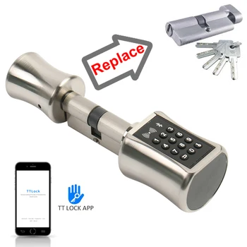 DIY Replacement Smart Door Lock Cylinder Support Mobile Phone APP TT lock Bluetooth 13.56mhz IC Card Digital Unlock
DIY Replacement Smart Door Lock Cylinder Support Mobile Phone APP TT lock Bluetooth 13.56mhz IC Card Digital Unlock