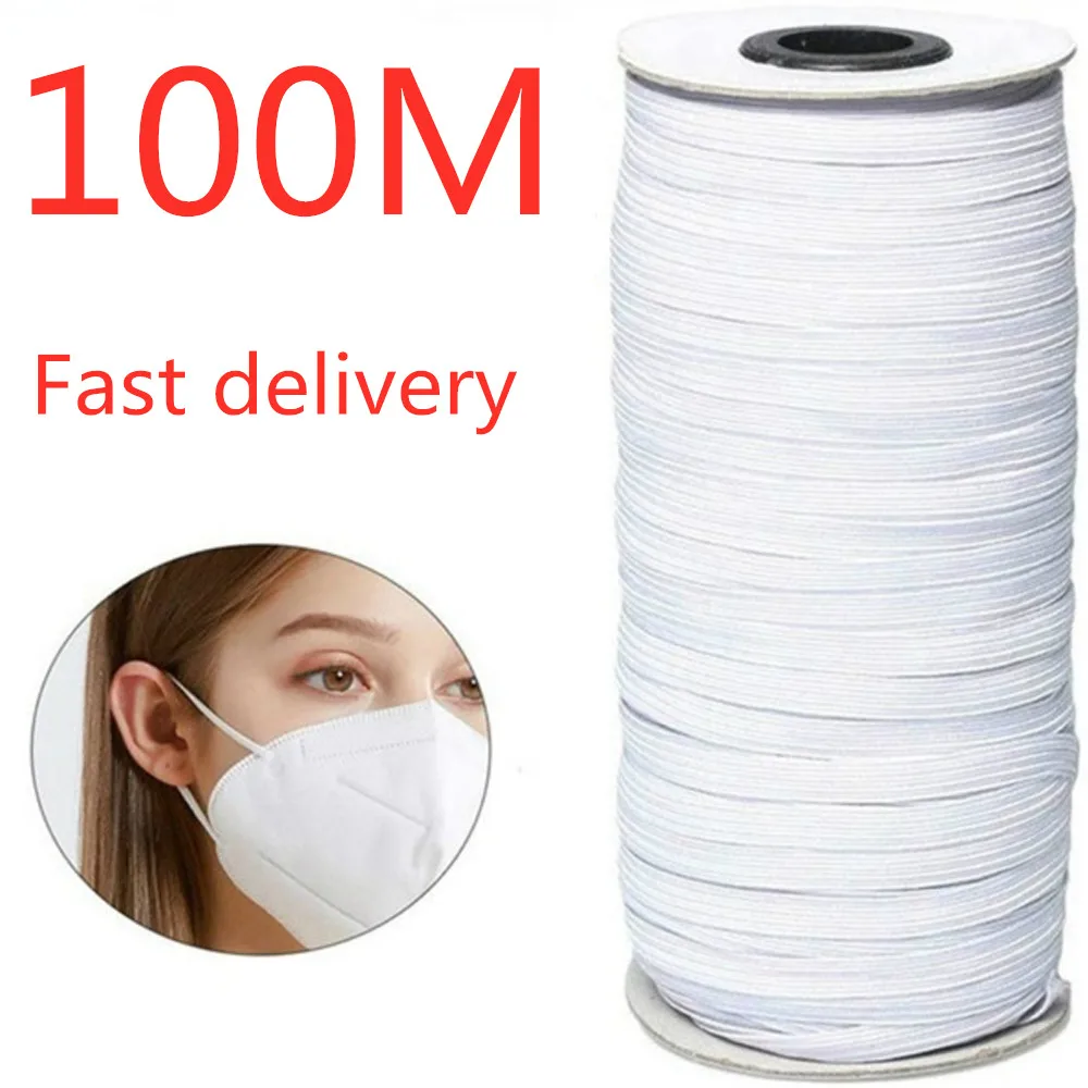 6MM100M Elastic Bands Cord Stretch Width Elastic Rope for Knit Sewing Crafts DIY Mask Accessory elastic cord
6MM100M Elastic Bands Cord Stretch Width Elastic Rope for Knit Sewing Crafts DIY Mask Accessory elastic cord