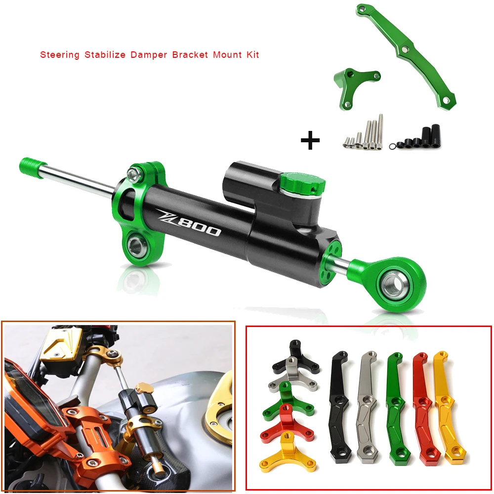 Z800 LOGO CNC Aluminum Adjustable Motorcycles Steering Stabilize Damper Bracket Mount Kit For Kawasaki Z800 2013 2014 2015 2016
Z800 LOGO CNC Aluminum Adjustable Motorcycles Steering Stabilize Damper Bracket Mount Kit For Kawasaki Z800 2013 2014 2015 2016