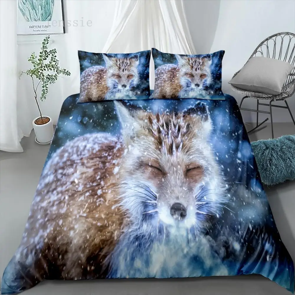 3D Bedding Sets Animal Fox Duvet Cover Set Quilt Cover Set Comforter Cover Bed Linen Pillowcases King Queen Full Home Textile
3D Bedding Sets Animal Fox Duvet Cover Set Quilt Cover Set Comforter Cover Bed Linen Pillowcases King Queen Full Home Textile