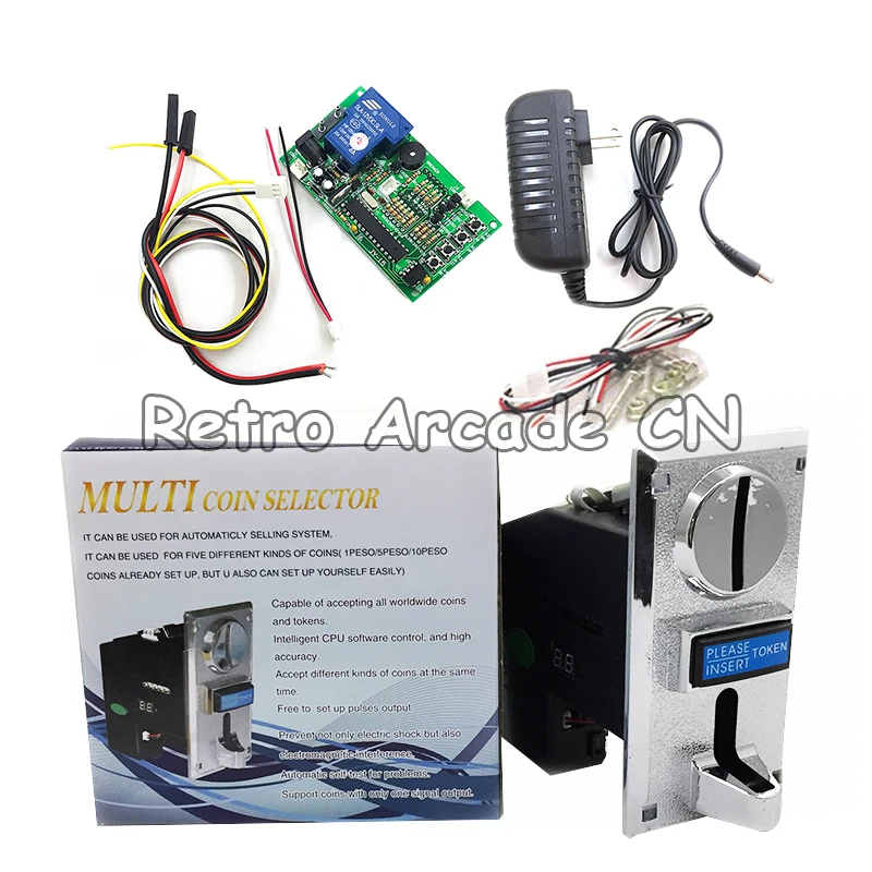 Coin-OPerated Multi Coin Accetor 616 Diy Kit Accept 1-6 Kinds of Token JY timer control board Amplifier Adapter Bundles
Coin-OPerated Multi Coin Accetor 616 Diy Kit Accept 1-6 Kinds of Token JY timer control board Amplifier Adapter Bundles