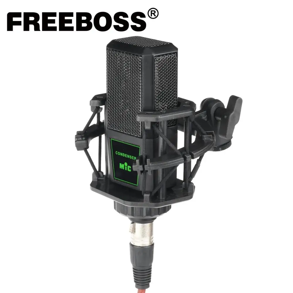 FREEBOSS CM-12 Studio Broadcasting Sing Recording Chorus Metal Professional 48V Condenser Microphone with Shock Mount
FREEBOSS CM-12 Studio Broadcasting Sing Recording Chorus Metal Professional 48V Condenser Microphone with Shock Mount