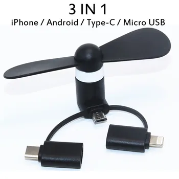 Portable 3 in 1 Cooling Cooler Mini USB Fan Cell Phone Fan for Iphone Android Type-C Hanldheld Mini Fan for Android Micro USB
Portable 3 in 1 Cooling Cooler Mini USB Fan Cell Phone Fan for Iphone Android Type-C Hanldheld Mini Fan for Android Micro USB