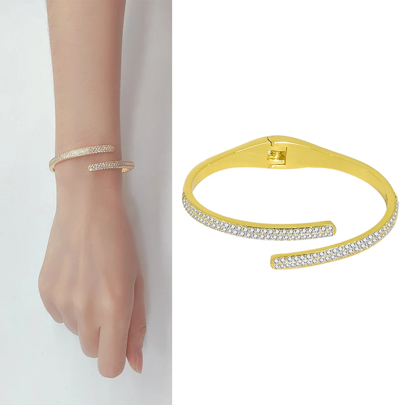 Titanium Steel Bracelet For Women Gold Color Cuff Bangle Crystal Stones Accessories Jewelry Luxury Brand Female Diamond Bracele
Titanium Steel Bracelet For Women Gold Color Cuff Bangle Crystal Stones Accessories Jewelry Luxury Brand Female Diamond Bracele