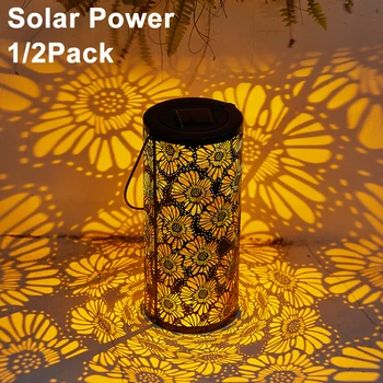 Iron Solar Lantern Shadow Outdoor Lights for Decorative Atmosphere Hanging Garden Flower Pattern Table Lamp Lawn Warm Lighting 
Iron Solar Lantern Shadow Outdoor Lights for Decorative Atmosphere Hanging Garden Flower Pattern Table Lamp Lawn Warm Lighting