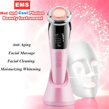 New EMS Hot And Cold Photon Facial Beauty Instrument Facial Massage Sonic Vibration Ion Anti Aging Whitening Skin Care Beauty
New EMS Hot And Cold Photon Facial Beauty Instrument Facial Massage Sonic Vibration Ion Anti Aging Whitening Skin Care Beauty