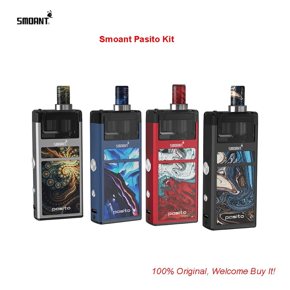 Original E-Cigarette Smoant Pasito Pod Kit With 3ml Pod Cartridge 1100mAh built-in Battery RBA Coil vaporizer vs Orion DNA GO
Original E-Cigarette Smoant Pasito Pod Kit With 3ml Pod Cartridge 1100mAh built-in Battery RBA Coil vaporizer vs Orion DNA GO
