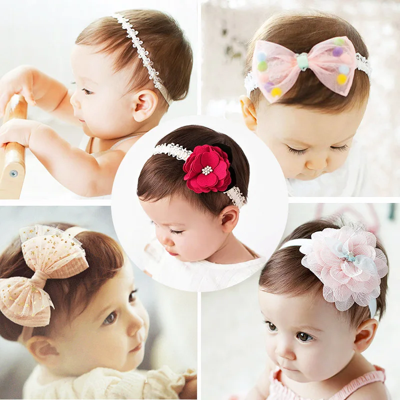 2019 корейские обручи для волос маленьких девочек ткань новорожденных