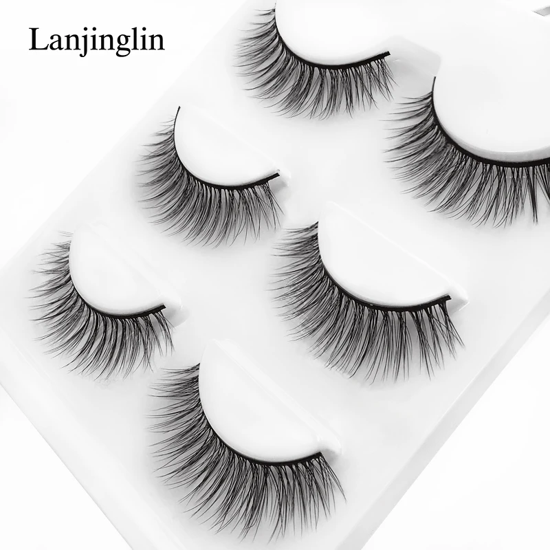 Faux Cils 3 Pairs False Eyelashes Soft Natural Long Wispy Fluffy 3D Mink Lashes Handmade Makeup Tool Extension Fake Eye Lashes 30 H58f2e4f3cfa141a1ac523b3aea83bf56k