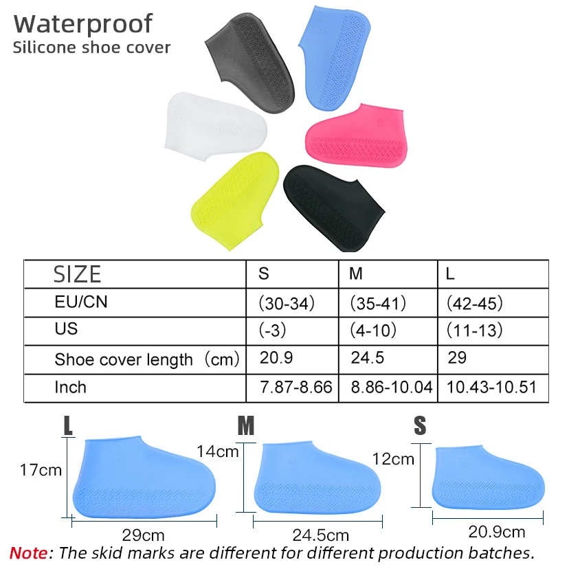 Водонепроницаемый чехол для обуви силиконовый материал унисекс защита дождевые