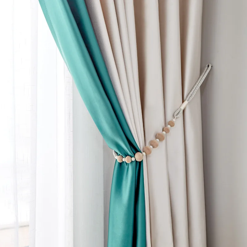 Light Luxury Style Imitation Silk Stitching Dark Green Curtains Modern Style Curtains for Living Room and Bedroom Finished
Light Luxury Style Imitation Silk Stitching Dark Green Curtains Modern Style Curtains for Living Room and Bedroom Finished