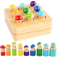 Baby Montessori Rainbow Doll Blocks Wooden Toy Friends Peg Dolls Matching Games Fine Motor Grasp Training Early Educational Toys
Baby Montessori Rainbow Doll Blocks Wooden Toy Friends Peg Dolls Matching Games Fine Motor Grasp Training Early Educational Toys