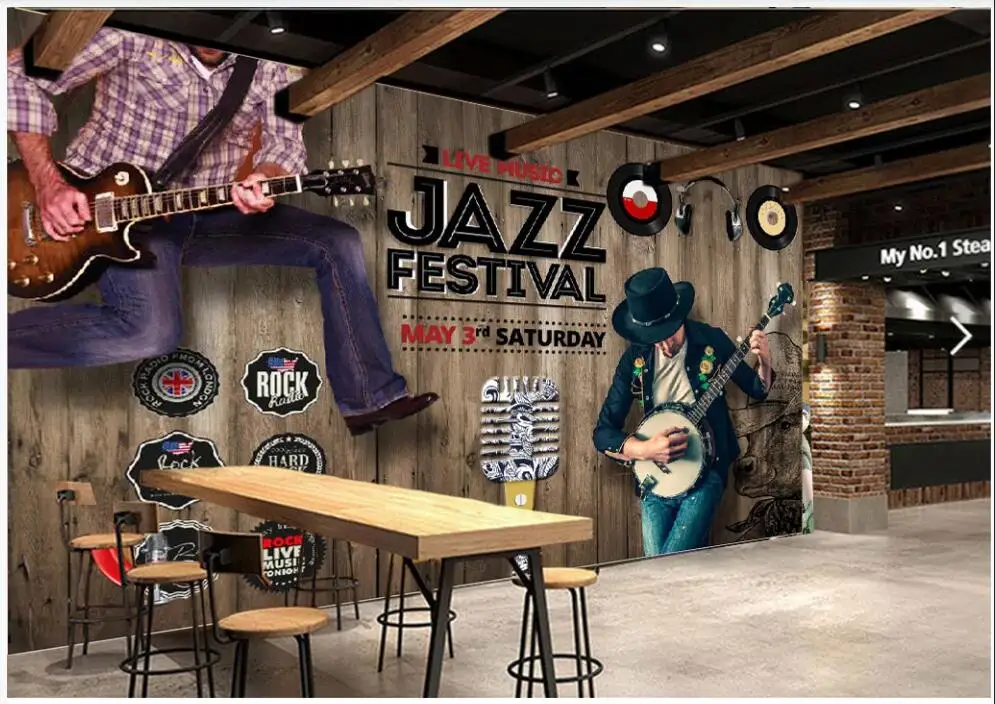 Custom mural on the wall 3d wallpaper Vintage retro jazz bar wood plank background home decor photo wallpaper for living room
Custom mural on the wall 3d wallpaper Vintage retro jazz bar wood plank background home decor photo wallpaper for living room