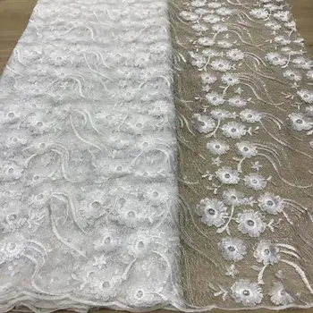 New African Pure White Organza Lace Fabric With 3 D Flowers Gold Line Embroidery Tulle Voile Lace Fabric Hot Sale Organza Lace
New African Pure White Organza Lace Fabric With 3 D Flowers Gold Line Embroidery Tulle Voile Lace Fabric Hot Sale Organza Lace