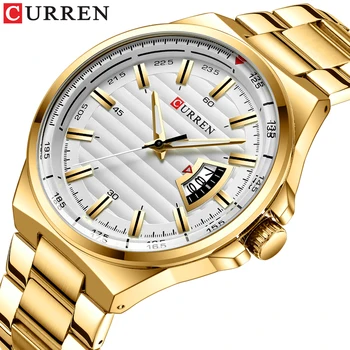 CURREN Mens Watches Top Luxury Brand Men Golden Watches Men's Quartz Clock Male Full Stainless Steel Military Wrist Watch reloj 
CURREN Mens Watches Top Luxury Brand Men Golden Watches Men's Quartz Clock Male Full Stainless Steel Military Wrist Watch reloj