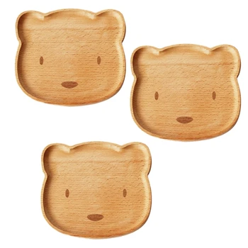 Wooden Tableware Cute Bear Solid Wood BowlCartoon Pattern Food Fruit Dish Tray Child Baby Serving Wood Plate(3 Pack) 
Wooden Tableware Cute Bear Solid Wood BowlCartoon Pattern Food Fruit Dish Tray Child Baby Serving Wood Plate(3 Pack)