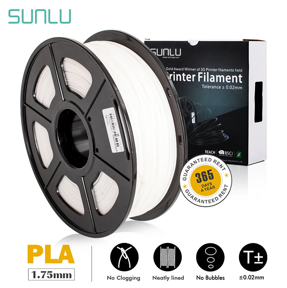 SUNLU PLA Filament 1.75mm 1kg With Spool Plastic PLA 3d Printer Filament Bright Color 3D Printing Materials
SUNLU PLA Filament 1.75mm 1kg With Spool Plastic PLA 3d Printer Filament Bright Color 3D Printing Materials
