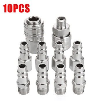 Nickel Plating Iron 1/4 Inch BSP Connector Hose Fittings Nickel Plating Iron Quick Release 10Pcs/set
Nickel Plating Iron 1/4 Inch BSP Connector Hose Fittings Nickel Plating Iron Quick Release 10Pcs/set