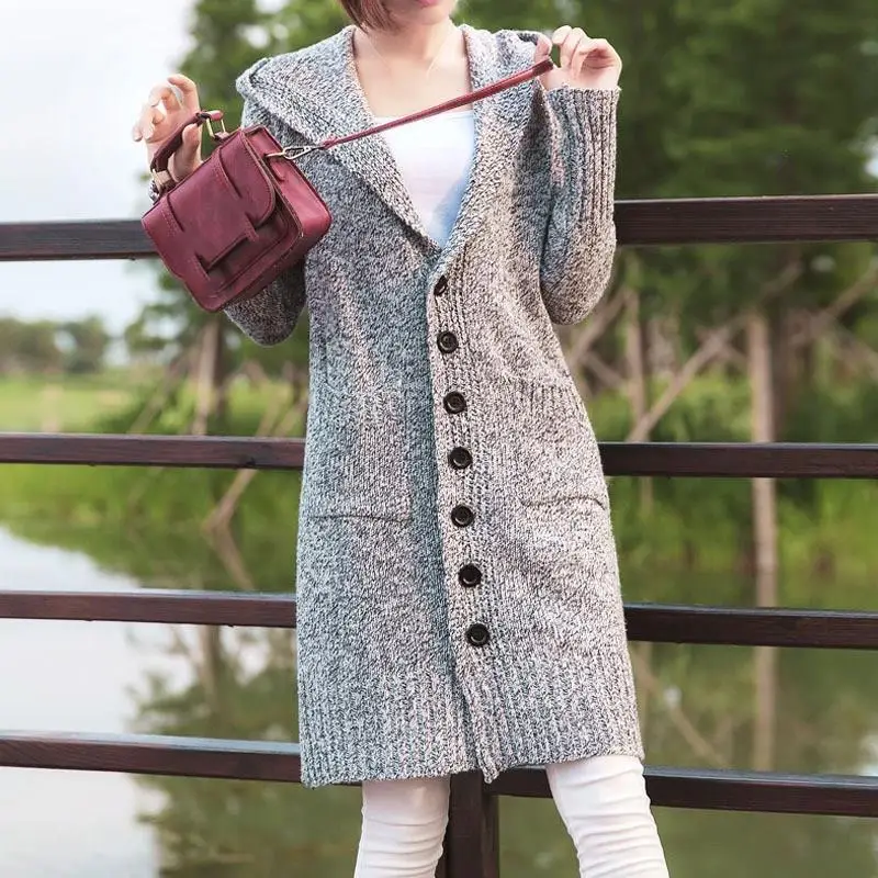 Female Hooded Long Cardigan Winter Knitted Sweater Cardigan Cardigans Nice Autumn Sweater Women Long Warm Knitted Coat
Female Hooded Long Cardigan Winter Knitted Sweater Cardigan Cardigans Nice Autumn Sweater Women Long Warm Knitted Coat