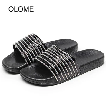 2020 Summer New Shoes Women Fashion Brand Leisure Slippers with Crystals Female Casual Slides with Rhinestones zapatos de mujer
2020 Summer New Shoes Women Fashion Brand Leisure Slippers with Crystals Female Casual Slides with Rhinestones zapatos de mujer