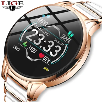 LIGE Ladies luxury Smart watch heart Rate blood pressure Exercise multifunctional IOS Android Ceramic strap ladies Smartwatch
LIGE Ladies luxury Smart watch heart Rate blood pressure Exercise multifunctional IOS Android Ceramic strap ladies Smartwatch