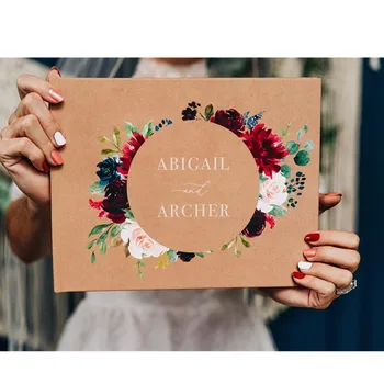 Personalized names or date Rustic Wedding Guestbook Kraft and Floral Guest Book custom Baby shower landscape Instant Photo Book
Personalized names or date Rustic Wedding Guestbook Kraft and Floral Guest Book custom Baby shower landscape Instant Photo Book
