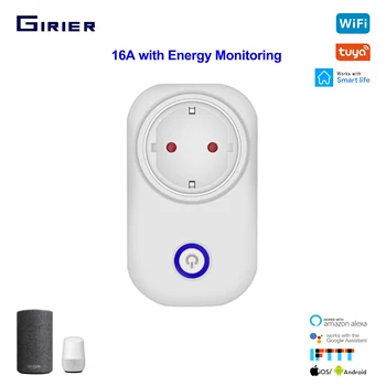 Wifi Power Plug EU 16A Google Home Alexa Voice Smart Power Socket with Energy Mornitoring Tuya App Smart Life Wireless Control
Wifi Power Plug EU 16A Google Home Alexa Voice Smart Power Socket with Energy Mornitoring Tuya App Smart Life Wireless Control