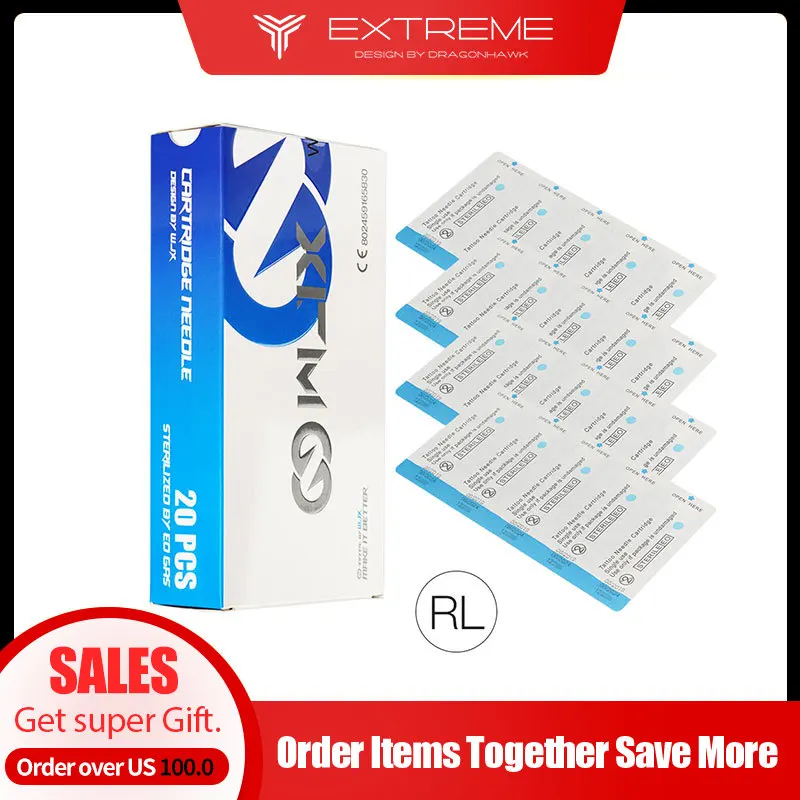 20 pcs RL Disposable Sterile Tattoo Cartridge Needles Round Liner For Professional Rotary Pen Accessories 0.25mm/0.30mm/0.35mm
20 pcs RL Disposable Sterile Tattoo Cartridge Needles Round Liner For Professional Rotary Pen Accessories 0.25mm/0.30mm/0.35mm