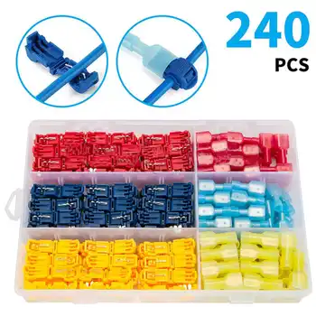 240Pcs T-Tap Wire Connectors Quick Electrical Cable Connectors Snap Splice Lock Wire Terminals Crimp Hand Tool Set
240Pcs T-Tap Wire Connectors Quick Electrical Cable Connectors Snap Splice Lock Wire Terminals Crimp Hand Tool Set