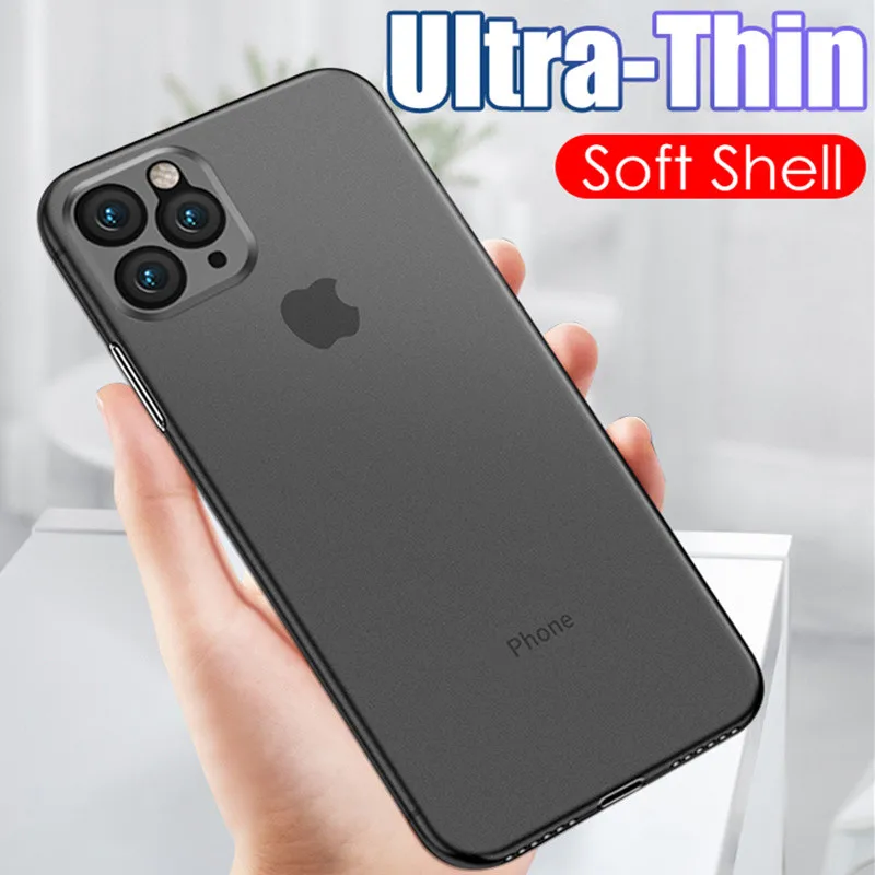 Роскошный Ультратонкий полипропиленовый матовый чехол для iPhone 11 Pro 12 mini XS Max XR X 6 6s
