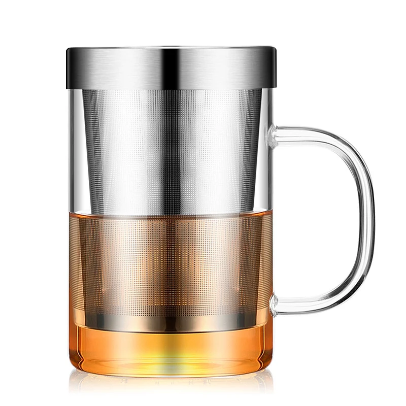 Newest Tea Cup with Strainer and Lid Heat-resistant Glass Cup 500ml Large Capacity Portable Cup
Newest Tea Cup with Strainer and Lid Heat-resistant Glass Cup 500ml Large Capacity Portable Cup