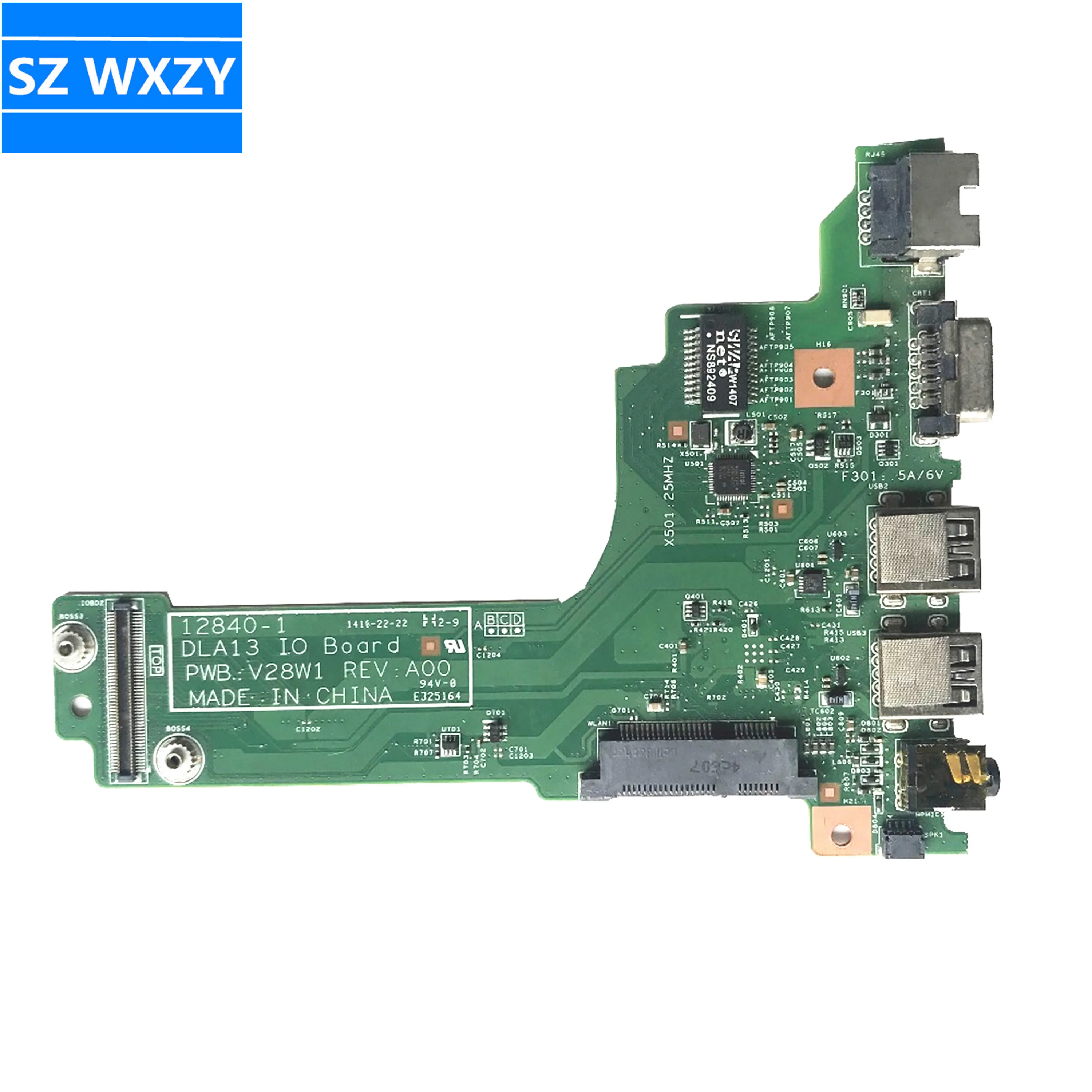 Оригинал для Dell Latitude 3330 E3330 USB VGA LAN аудио разъем плата D10XY 0D10XY 12840-1 DLA13 IO PWB:V28W1 100%