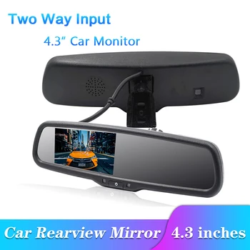 4.3" TFT LCD Rear View Mirror Car Monitor Video Input With Mounting Bracket HD Rearview Mirror Display Reverse Image 
4.3" TFT LCD Rear View Mirror Car Monitor Video Input With Mounting Bracket HD Rearview Mirror Display Reverse Image