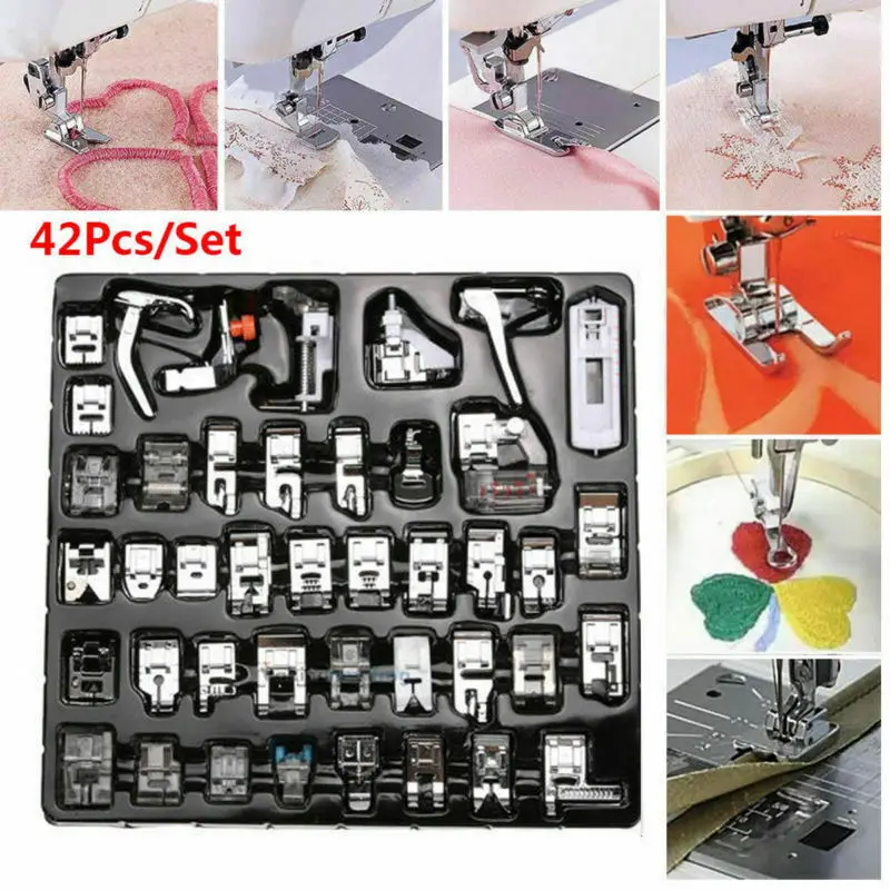 New 32/42Pcs Sewing Machine Tool Parts Sets Presser Foot Suit Multifunctional Sewing Kit Combination Sewing Machine Parts
New 32/42Pcs Sewing Machine Tool Parts Sets Presser Foot Suit Multifunctional Sewing Kit Combination Sewing Machine Parts