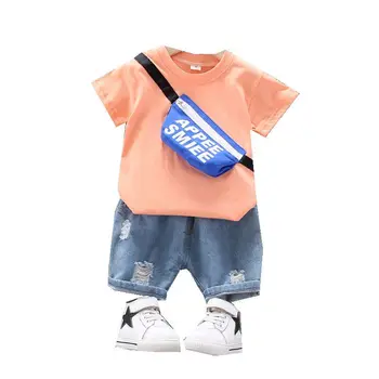 Children Summer Cotton Baby Boy Clothes Out T Shirts Denim Shorts 2Pcs/sets Infant Leisure Outfit Kid Fashion Toddler Tracksuits 
Children Summer Cotton Baby Boy Clothes Out T Shirts Denim Shorts 2Pcs/sets Infant Leisure Outfit Kid Fashion Toddler Tracksuits