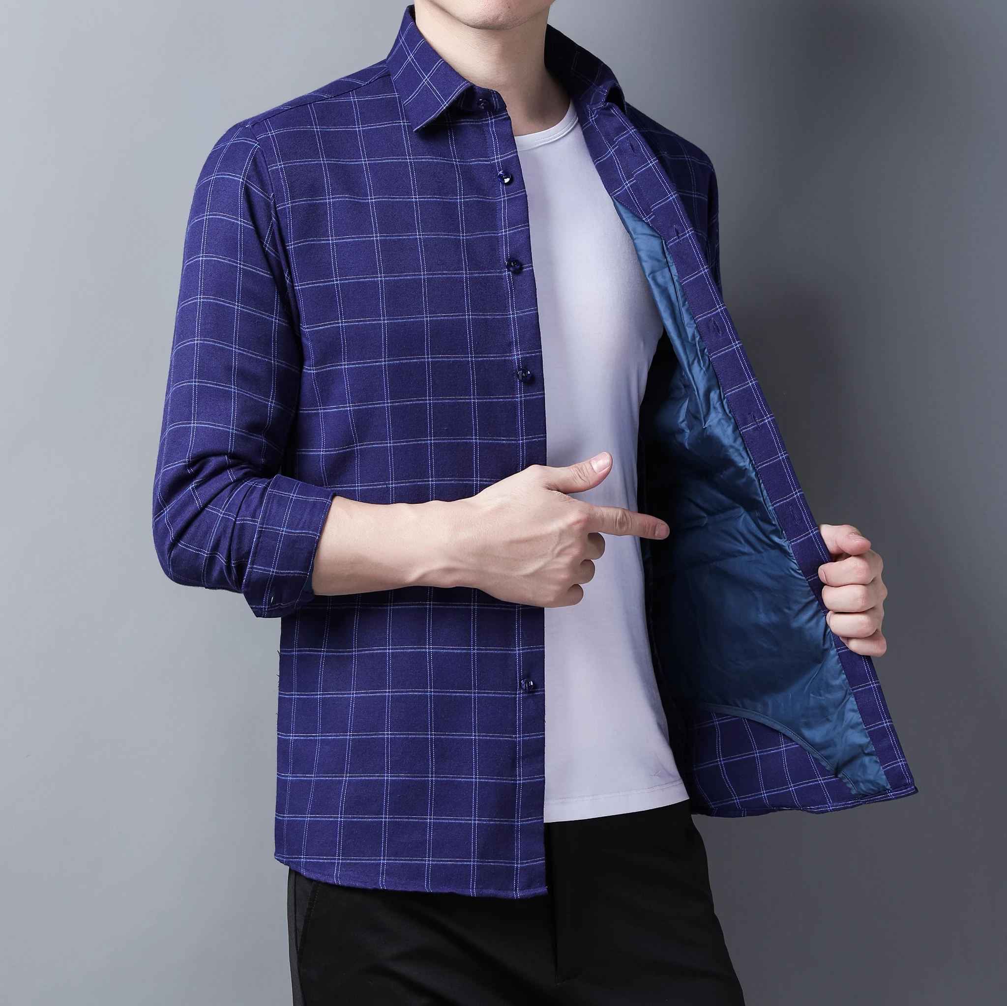 High End 2020 New Fashion Brand Checkered Winter Warm Velvet Down Plaid Shirt Men Long Sleeve Casual Mens Designer Clothes
High End 2020 New Fashion Brand Checkered Winter Warm Velvet Down Plaid Shirt Men Long Sleeve Casual Mens Designer Clothes