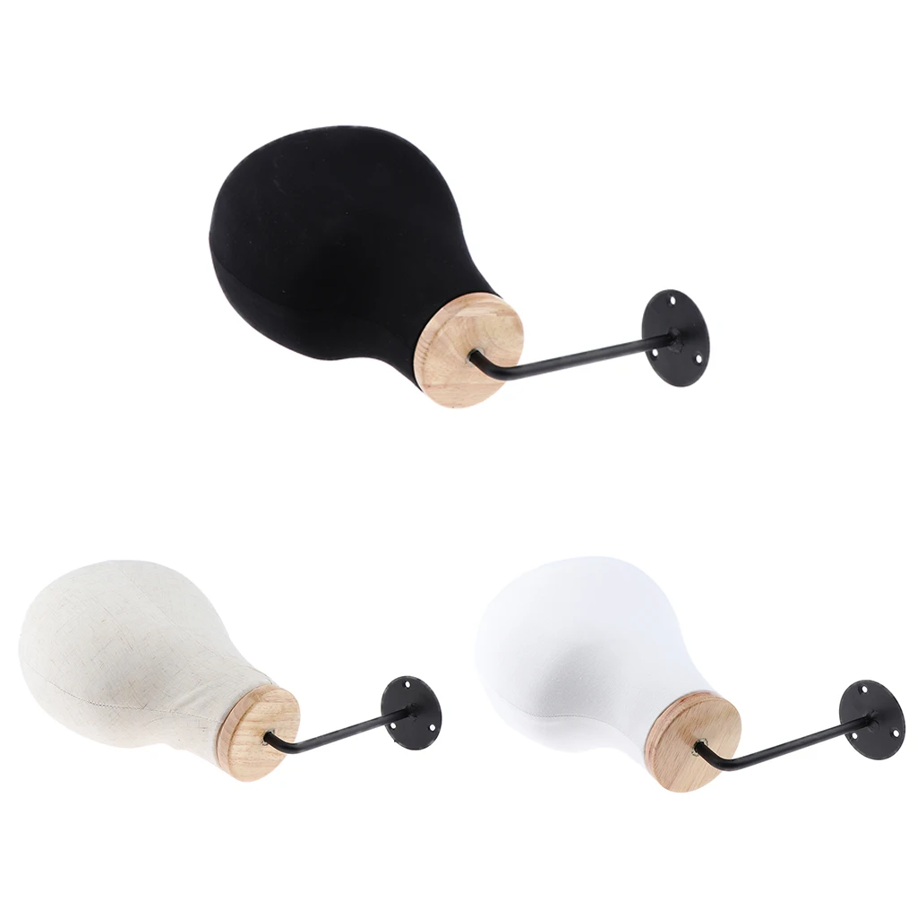 3pcs Wall Mount Canvas Block Mannequin Head Wig Making Display Manikin 21'' 3pcs Wall Mount Canvas Block Mannequin Head Wig Making Display Manikin 21''
