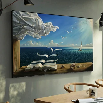 Salvador Dali Oil Painting The Waves Book Sailboat Wall Paintings On Canvas Posters and Prints Wall Art Pictures Home Decoration
Salvador Dali Oil Painting The Waves Book Sailboat Wall Paintings On Canvas Posters and Prints Wall Art Pictures Home Decoration