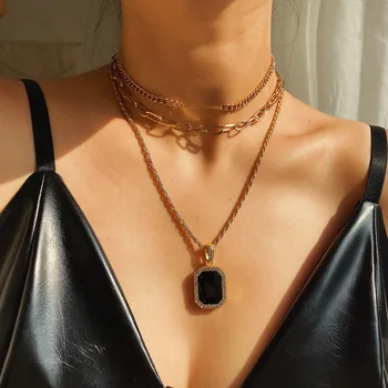 Europe And America New Products Accessories Fashion Elegant Black And White with Pattern Resin Geometry Multistory Necklace Wome
Europe And America New Products Accessories Fashion Elegant Black And White with Pattern Resin Geometry Multistory Necklace Wome